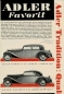 Preview: Adler Standard 8 Gropius Sedan Moidelprogram "Adler baut" 1934 Carbrochure (7012)